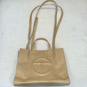 Telfar Cream Medium Shopping Bag
